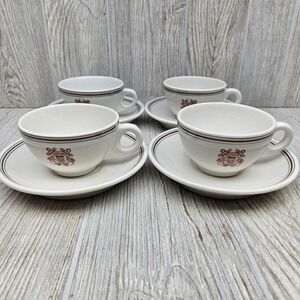 Vintage US Coast Guard Tea Coffee Cup Saucer Set 4 Walker Mayer China USCG Seal